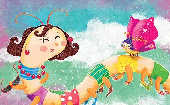 Illustration for the cover of a children's poetry book titled "Atal matal"